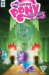 Size: 624x960 | Tagged: safe, idw, character:spike, character:starlight glimmer, character:trixie, species:pony, species:unicorn, cover, dorothy gale, female, mare, oz the great and powerful, parody, the wizard of oz