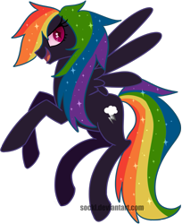 Size: 885x1087 | Tagged: safe, artist:sockl, idw, character:nightmare rainbow dash, character:rainbow dash, corrupted, nightmare (entity), nightmarified, rearing, simple background, solo, transparent background