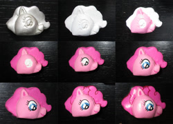 Size: 1024x737 | Tagged: safe, artist:malte279, character:pinkie pie, head, pewter, solo, tin
