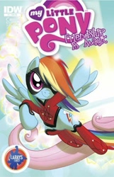 Size: 413x640 | Tagged: safe, artist:amy mebberson, idw, official, official comic, character:fluttershy, character:rainbow dash, atomic rainboom, comic, cover, idw advertisement