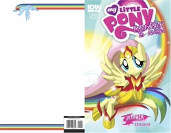 Size: 1000x780 | Tagged: safe, artist:amy mebberson, idw, official, official comic, character:fluttershy, character:rainbow dash, barcode, comic, cover, idw advertisement