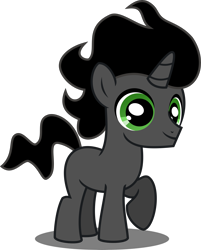 Size: 4000x4967 | Tagged: safe, artist:orin331, idw, character:king sombra, species:pony, absurd resolution, colt, colt sombra, cute, idw showified, male, raised hoof, simple background, smiling, solo, sombradorable, transparent background, vector, younger