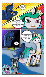 Size: 3000x5000 | Tagged: safe, artist:astroanimations, idw, character:king sombra, character:princess celestia, character:princess luna, character:radiant hope, comic:celestia's yearning, ship:celestibra, ship:hopebra, comic, crystal empire, male, reformed sombra, shipping, straight