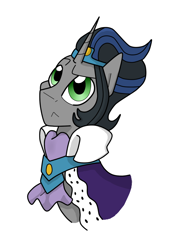 Size: 612x858 | Tagged: safe, artist:rosequartz1, idw, character:good king sombra, character:king sombra, species:pony, species:unicorn, bust, mirror universe, portrait, simple background, solo, white background
