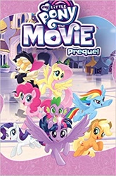 Size: 329x499 | Tagged: safe, idw, official, character:applejack, character:fluttershy, character:pinkie pie, character:rainbow dash, character:rarity, character:songbird serenade, character:spike, character:twilight sparkle, character:twilight sparkle (alicorn), species:alicorn, species:dragon, species:pony, my little pony: the movie (2017), amazon.com, book, comic, graphic novel, mane seven, mane six, merchandise, my little pony: the movie prequel, prequel