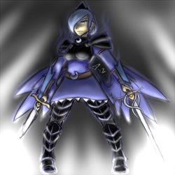 Size: 450x450 | Tagged: safe, artist:atticus83, character:princess luna, armor, humanized, solo, sword, warrior luna, weapon, winged humanization