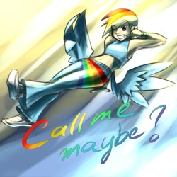 Size: 500x500 | Tagged: safe, artist:atticus83, character:rainbow dash, humanized, winged humanization