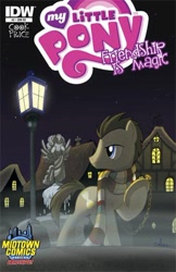 Size: 300x463 | Tagged: safe, idw, official, official comic, character:doctor whooves, character:time turner, comic, cover, idw advertisement, weeping angel