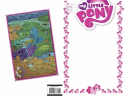 Size: 1000x768 | Tagged: artist needed, safe, idw, official, official comic, character:pinkie pie, comic, comic book, cover, idw advertisement, map, southern equestria