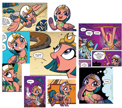 Size: 1718x1517 | Tagged: safe, artist:brendahickey, idw, character:somnambula, g4, legends of magic, collage, cropped, cute, hope (pole), somnambetes