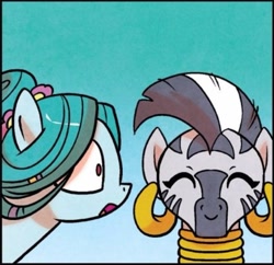 Size: 1249x1211 | Tagged: safe, artist:agnesgarbowska, idw, character:ms. vine, character:zecora, species:earth pony, species:pony, species:zebra, episode:a health of information, g4, my little pony: friendship is magic