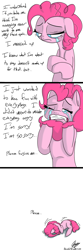 Size: 1000x3000 | Tagged: dead source, safe, artist:dzone16, character:pinkie pie, species:earth pony, species:pony, episode:too many pinkie pies, g4, my little pony: friendship is magic, apology, begging, bronybait, comic, crying, depressing, feels, female, mare, pinkie clone debate, sad, shaking, solo, stressed