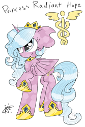 Size: 640x960 | Tagged: safe, artist:thepegasisterpony, idw, character:radiant hope, species:alicorn, species:pony, alternate universe, female, hopecorn, princess, princess radiant hope, simple background, solo, transparent background