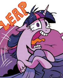 Size: 279x346 | Tagged: safe, artist:brendahickey, edit, idw, character:twilight sparkle, character:twilight sparkle (alicorn), species:alicorn, species:pony, background removed, bed, bloodshot eyes, cropped, faec, majestic as fuck, simple background, solo, transparent background