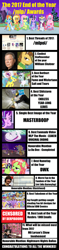 Size: 1137x4785 | Tagged: safe, artist:dwk, idw, character:grand pear, character:lemon hearts, character:spike, character:starlight glimmer, character:tree hugger, character:twilight sparkle, character:twilight sparkle (unicorn), species:pony, species:unicorn, /mlp/, episode:fame and misfortune, episode:the best night ever, g4, my little pony: friendship is magic, /mlp/ awards, 2017, award, awards, boop, comic drama, fosgitt drama, idw drama, illustrious q, m.a. larson, self-boop, totally legit recap, vulgar, william shatner