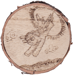 Size: 1015x1045 | Tagged: safe, artist:malte279, character:rainbow dash, g4, my little pony: friendship is magic, pyrography, solo, sonic rainboom, traditional art
