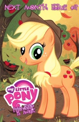 Size: 1040x1600 | Tagged: safe, idw, official comic, character:applejack, apple tree, comic, leaves, solo, tree