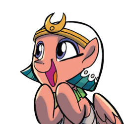 Size: 300x300 | Tagged: safe, artist:tonyfleecs, idw, character:somnambula, species:pony, g4, cropped, cute, simple background, smiling, solo, somnambetes, transparent background