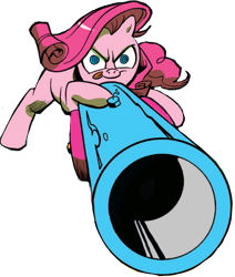 Size: 407x481 | Tagged: safe, idw, official comic, screencap, character:pinkie pie, comic, partillery, party cannon