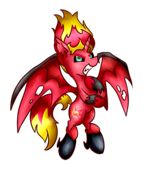 Size: 1600x1800 | Tagged: safe, artist:sugar morning, derpibooru original, character:sunset satan, character:sunset shimmer, species:pony, g4, my little pony:equestria girls, collaboration, demon, equestria girls ponified, evil, flying, grin, open mouth, ponified, simple background, smiling, solo, spread wings, sunset satan, transparent background, villains of equestria collab, wings