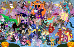 Size: 5999x3845 | Tagged: safe, artist:hooon, idw, character:adagio dazzle, character:ahuizotl, character:angel bunny, character:applejack, character:aria blaze, character:arimaspi, character:babs seed, character:basil, character:bulk biceps, character:chimera sisters, character:dandy grandeur, character:daybreaker, character:diamond tiara, character:discord, character:dj pon-3, character:doctor caballeron, character:dumbbell, character:evil pie hater dash, character:feather bangs, character:fido, character:filthy rich, character:flam, character:flim, character:flutterbat, character:fluttershy, character:garble, character:gilda, character:gladmane, character:gloriosa daisy, character:granny smith, character:grubber, character:hard hat, character:hoops, character:indigo zap, character:iron will, character:jet set, character:juniper montage, character:king sombra, character:lemon zest, character:lightning dust, character:lord tirek, character:lyra heartstrings, character:mane-iac, character:midnight sparkle, character:nightmare moon, character:nightmare rarity, character:pinkamena diane pie, character:pinkie pie, character:pony of shadows, character:prince blueblood, character:prince rutherford, character:princess celestia, character:princess luna, character:principal abacus cinch, character:quarterback, character:queen chrysalis, character:radiant hope, character:rainbow dash, character:rarity, character:rover, character:screwball, character:shadow lock, character:silver spoon, character:smooze, character:snails, character:snips, character:sonata dusk, character:sour sweet, character:sphinx, character:spike, character:spoiled rich, character:starlight glimmer, character:storm king, character:street rat, character:sugarcoat, character:sunny flare, character:sunset shimmer, character:suri polomare, character:svengallop, character:tantabus, character:temperance flowerdew, character:tempest shadow, character:trixie, character:twilight sparkle, character:twilight sparkle (alicorn), character:twilight sparkle (scitwi), character:upper crust, character:vinyl scratch, character:wallflower blush, character:wind rider, character:wrangler, character:zesty gourmand, oc, oc:kydose, species:alicorn, species:bat pony, species:bird, species:changeling, species:chimera, species:cockatrice, species:diamond dog, species:dragon, species:earth pony, species:griffon, species:pegasus, species:pony, species:roc, species:siren, species:sphinx, species:umbrum, species:unicorn, episode:secrets and pies, equestria girls:forgotten friendship, g4, my little pony: friendship is magic, my little pony: the movie (2017), my little pony:equestria girls, accord, ahuizotl's cats, alicorn amulet, antagonist, antonio, apple, auntie shadowfall, background pony, bee, big boy the cloud gremlin, black vine, bookworm (character), buck withers, bugbear, carrie nation, cerberus, chaos is magic, cipactli, cirrus cloud, clothing, clump, colt, cragadile, crocodile, decepticolt, derpy spider, eyepatch, f'wuffy, female, filly, flim flam miracle curative tonic, food, fruit bat, gaea everfree, goldcap, hat, headless, headless horse, high heel, hope, hydra, inspiration manifestation book, ira, jack-o-lantern, king longhorn, long face, male, mane six, manny roar, manticore, mare, marine sandwich, midnight sparkle, multiple heads, mustachioed apple, nosey news, olden pony, parasprite, ponies of dark water, pouch pony, professor flintheart, pukwudgie, pumpkin, quill (character), rabia, race swap, reginald, rough diamond, score, shadowbolts, smudge, spear, spider, spikezilla, spot, squizard, stallion, tatzlwurm, the dazzlings, three heads, timber wolf, top hat, ursa minor, vampire fruit bat, wall of tags, weapon, well-to-do, wendigo, windigo, zappityhoof