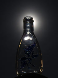Size: 774x1031 | Tagged: safe, artist:malte279, character:princess luna, bottle, craft, glass engraving, glass painting, moon, moonlight
