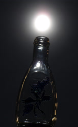 Size: 2520x4128 | Tagged: safe, artist:malte279, character:princess luna, bottle, craft, glass engraving, glass painting, moon, moonlight