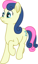 Size: 568x950 | Tagged: safe, artist:malte279, character:bon bon, character:sweetie drops, species:earth pony, species:pony, female, free to use, mare, simple background, surprised, three quarter view, transparent background, vector