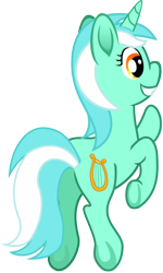 Size: 462x771 | Tagged: safe, artist:malte279, character:lyra heartstrings, species:pony, species:unicorn, enthusiastic, female, free to use, mare, rear, simple background, smiling, solo, three quarter view, transparent background, vector