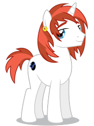 Size: 4144x5553 | Tagged: safe, artist:dragonchaser123, idw, species:pony, species:unicorn, absurd resolution, ear piercing, idw showified, long play, looking at you, male, piercing, simple background, smiling, solo, stallion, transparent background