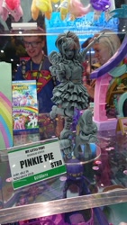 Size: 900x1600 | Tagged: safe, kotobukiya, character:pinkie pie, species:human, my little pony:equestria girls, bishoujo, clothing, convention, doll, figure, humanized, irl, photo, ponied up, san diego comic con, sdcc 2018, toy