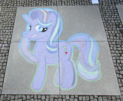 Size: 4156x3408 | Tagged: safe, artist:malte279, character:starlight glimmer, species:pony, species:unicorn, chalk drawing, galacon, galacon 2018, traditional art
