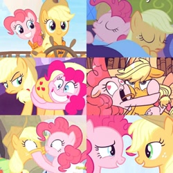 Size: 960x960 | Tagged: safe, edit, editor:lisaloudleijon, idw, screencap, character:applejack, character:pinkie pie, species:pony, ship:applepie, episode:p.p.o.v. (pony point of view), episode:shadow play, episode:sleepless in ponyville, g4, my little pony: friendship is magic, butt touch, butthug, compilation, cute, cute moments, faceful of ass, female, lesbian, pinkie hugging applejack's butt, plot, ponies, shipping, shipping fuel, sleeping
