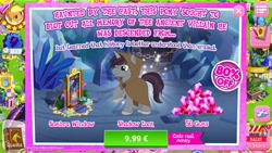 Size: 960x540 | Tagged: safe, gameloft, idw, official, character:applejack, character:queen chrysalis, character:shadow lock, species:pony, species:unicorn, advertisement, cloak, clothing, costs real money, greedloft, idw showified, male, scar, stallion