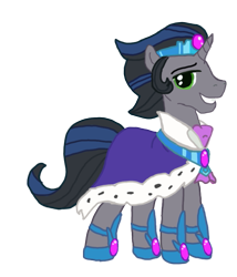 Size: 573x670 | Tagged: safe, edit, gameloft, idw, character:good king sombra, character:king sombra, species:pony, species:unicorn, idw showified, lidded eyes, male, reflections, simple background, solo, stallion, transparent background