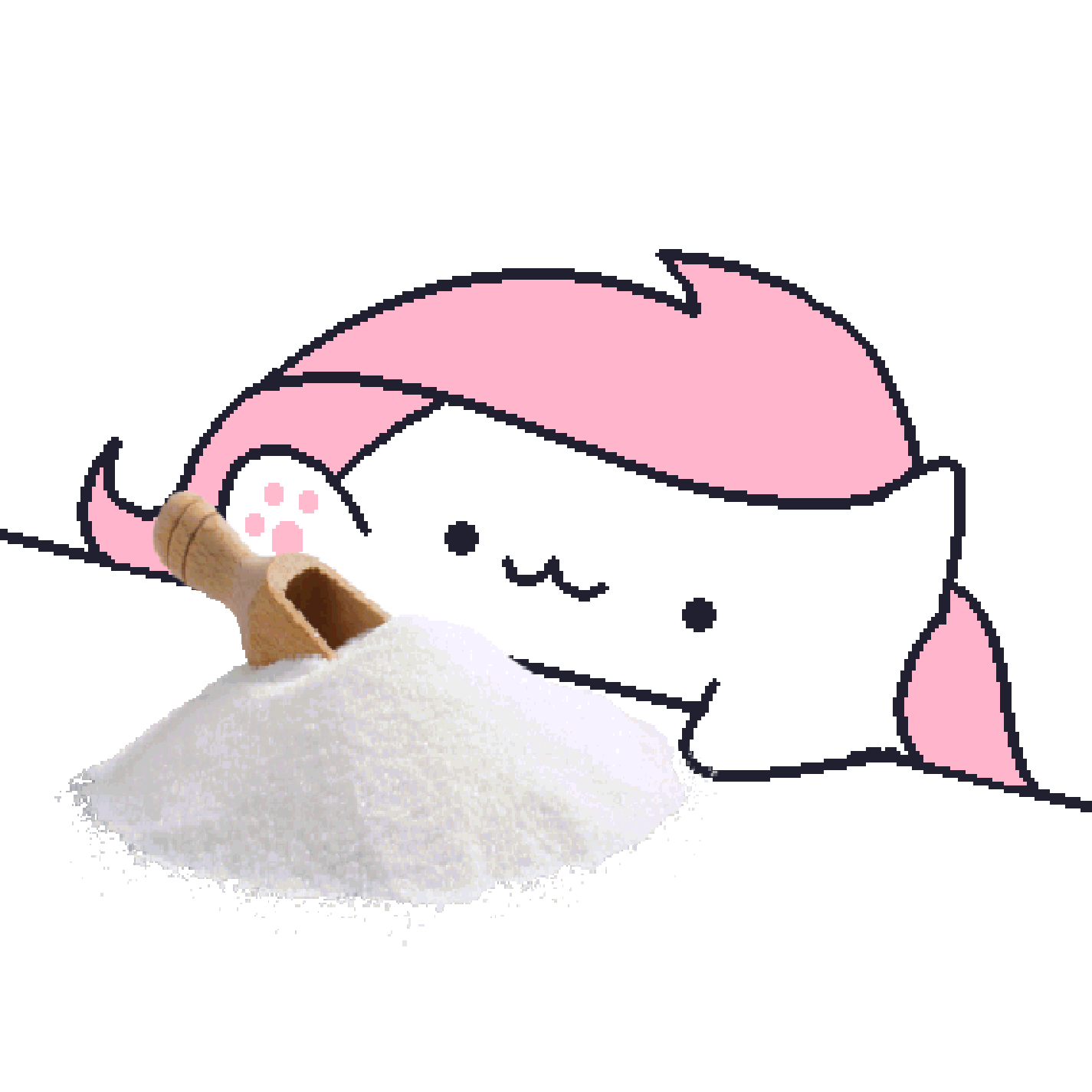 Size: 1425x1425 | Tagged: safe, artist:sugar morning, oc, oc only, oc:sugar morning, species:pony, animated, bongo cat, bongos, cute, female, food, mare, paws, pixel art, pixelated, simple background, sugar (food), transparent background, underpaw