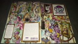 Size: 4096x2304 | Tagged: safe, idw, character:applejack, character:fluttershy, character:pinkie pie, character:rainbow dash, character:rarity, character:twilight sparkle, art is magic, artbook, mane six, video in description