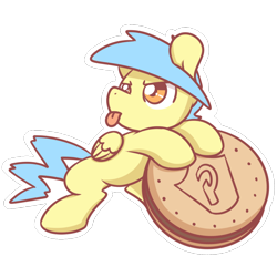 Size: 1280x1280 | Tagged: safe, artist:sugar morning, oc, oc only, oc:lost thunder, species:pegasus, species:pony, angry, chibi, cookie, cute, food, male, simple background, solo, stallion, standing, tongue out, transparent background