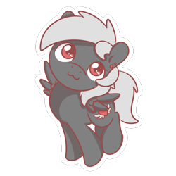 Size: 1280x1280 | Tagged: safe, artist:sugar morning, oc, oc only, oc:luriel maelstrom, species:pony, chibi, cute, looking up, male, simple background, solo, stallion, standing, transparent background