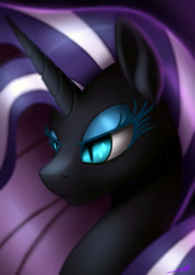 Size: 1240x1754 | Tagged: safe, artist:jeki, idw, character:nightmare rarity, character:rarity, species:pony, corrupted, evil, female, mare, solo