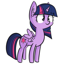 Size: 1280x1487 | Tagged: safe, alternate version, artist:artiks, part of a set, character:twilight sparkle, character:twilight sparkle (alicorn), species:alicorn, species:pony, 8 angles of pony collaboration, female, mare, simple background, smiling, solo, transparent background