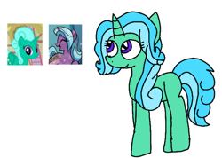 Size: 520x370 | Tagged: safe, artist:徐詩珮, idw, character:glitter drops, character:radiant hope, oc, parent:glitter drops, parent:radiant hope, species:alicorn, species:pony, species:unicorn, my little pony: the movie (2017), female, glittercorn, magical lesbian spawn, mare, next generation, offspring, parents:radiant glitter, radiant glitter, shipping, simple background, white background