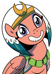 Size: 1880x2500 | Tagged: safe, artist:crimson, idw, character:somnambula, species:pony, g4, cute, faec, sheepish grin, simple background, solo, transparent background, vector