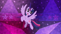 Size: 3840x2160 | Tagged: safe, artist:binakolombina, artist:laszlvfx, edit, idw, character:twilight sparkle, character:twilight sparkle (alicorn), species:alicorn, species:pony, friends forever, female, flying, happy, mare, open mouth, solo, wallpaper, wallpaper edit