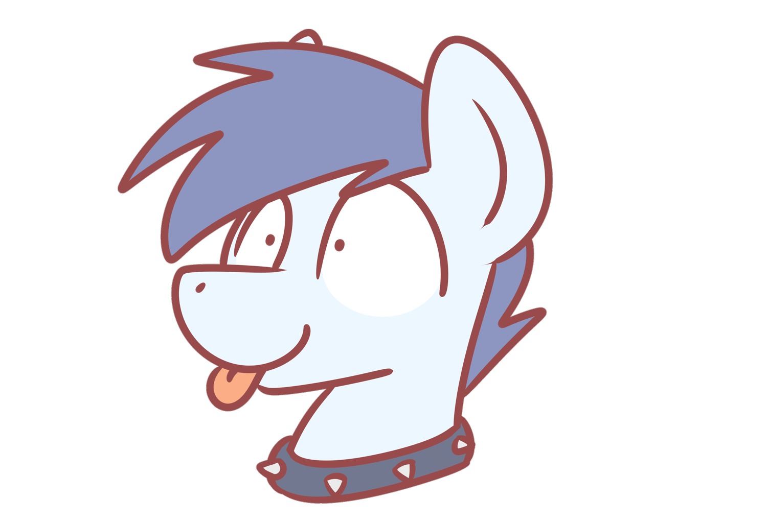 Size: 1500x1024 | Tagged: safe, artist:sugar morning, oc, oc only, oc:slipstream, species:pegasus, species:pony, alter ego, animated, behaving like a dog, boofy, bust, collar, dog pony, gif, male, portrait, simple background, sneezing, solo, spiked collar, stallion, tongue out, transparent background
