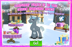 Size: 1037x686 | Tagged: safe, gameloft, idw, official, species:pony, advertisement, decoration, idw showified, male, snow, stallion