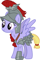 Size: 3000x4474 | Tagged: safe, artist:cloudyglow, idw, character:iron eagle, species:pegasus, species:pony, legends of magic, background pony, female, mare, royal legion, simple background, smiling, solo, transparent background