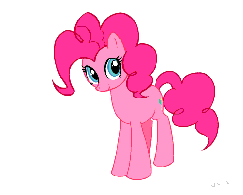 Size: 500x400 | Tagged: safe, artist:jiayi, character:pinkie pie, species:earth pony, species:pony, animated, cute, diapinkes, female, looking at you, mare, simple background, solo, white background, wink