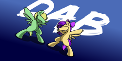 Size: 2000x1000 | Tagged: safe, artist:sugar morning, oc, oc only, oc:lemming, species:pegasus, species:pony, bipedal, commission, dab, gradient background, meme, pegasus oc, solo, wings, ych result