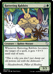 Size: 375x523 | Tagged: safe, edit, idw, species:rabbit, legends of magic, buff, ccg, door, magic the gathering, meadowbrook's home, muscles, mutant, trading card, trading card edit, tree